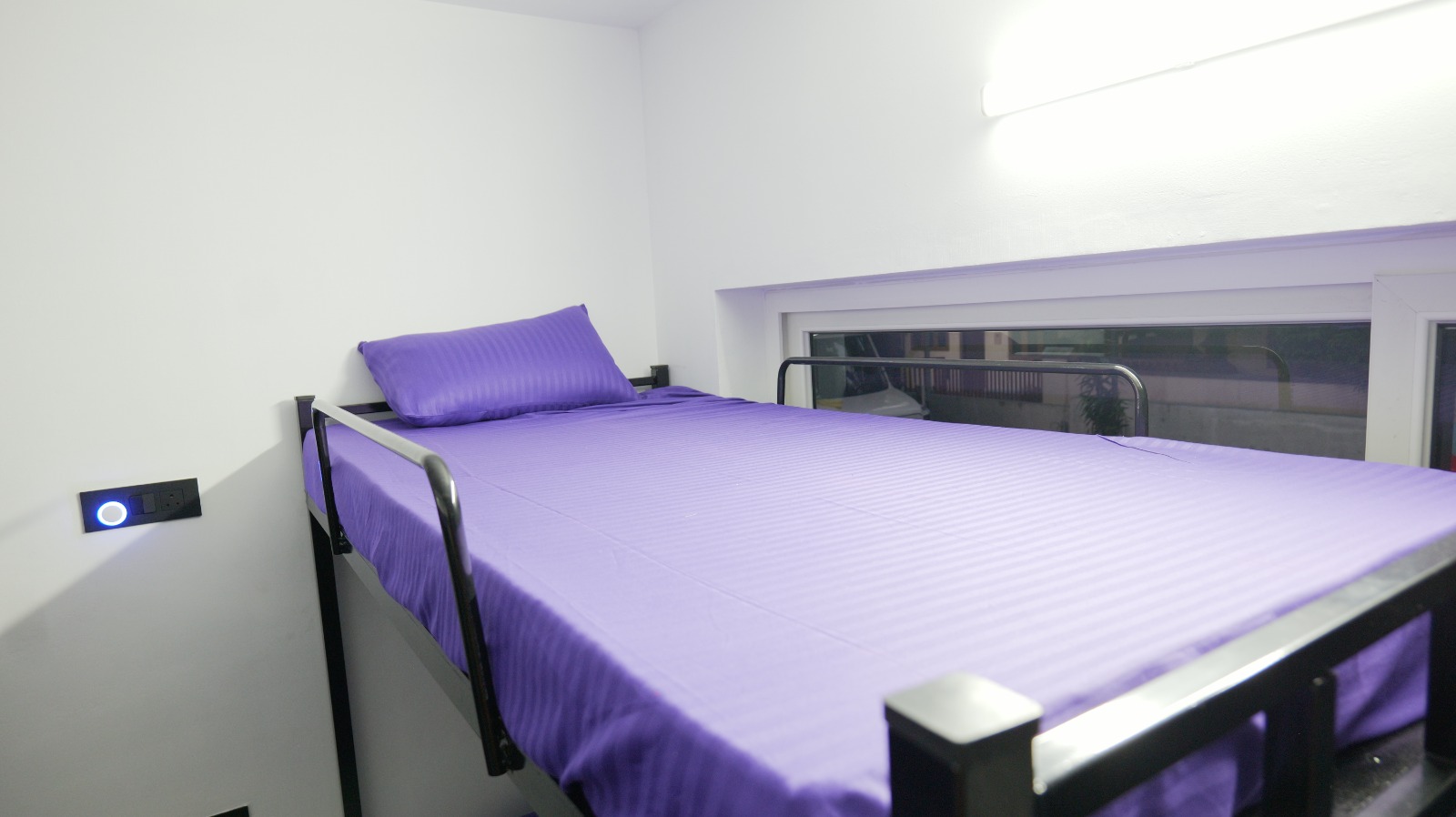 Comfortable bunk bed at Cowboy Dorms