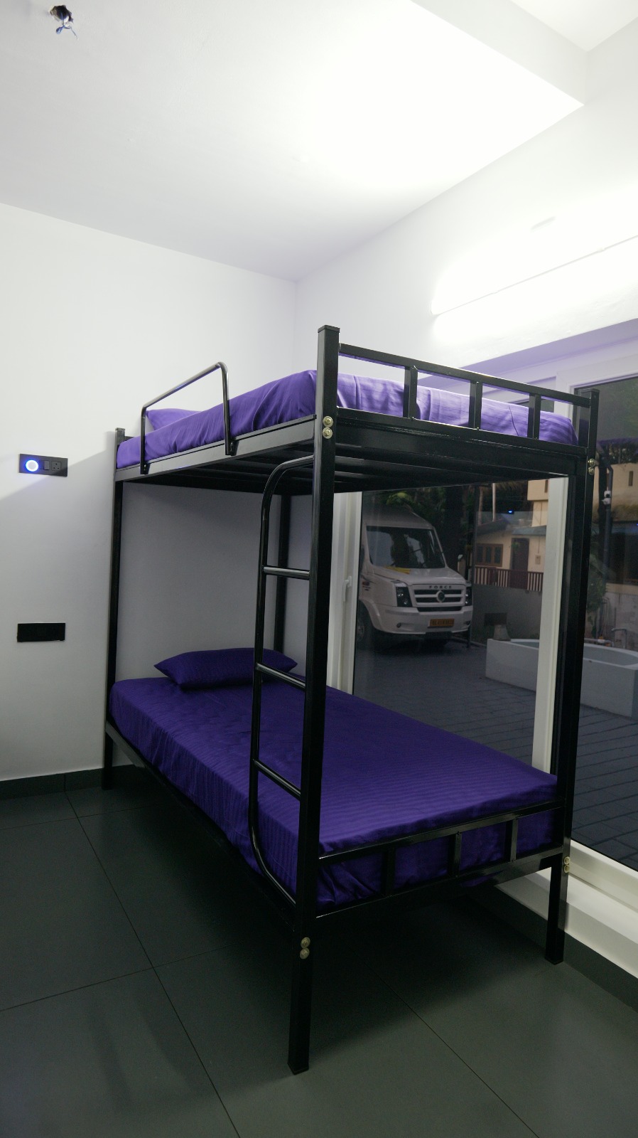 Bunk bed with individual sleeping space